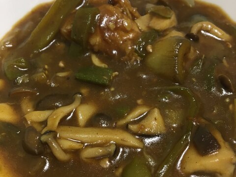 夏野菜と手羽元カレー